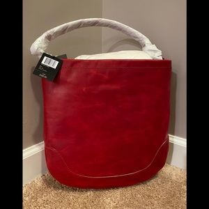 Frye Melissa Red leather hobo